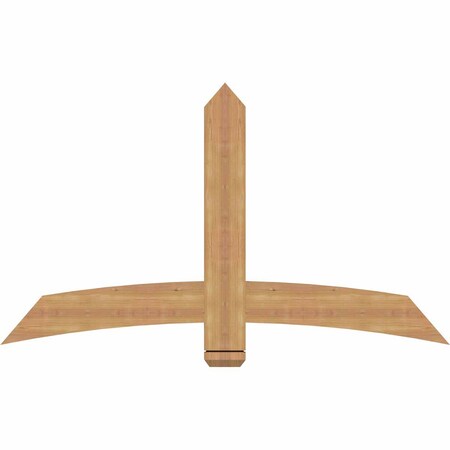Ekena Millwork Bellingham Timber Gable Bracket, Western Red Cedar, 60"W x 35"H x 1 1/2"D x 5 1/2"F, 14/12 Pitch GBW060X35X0206BEL00SWR